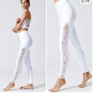 Carbon38 Black Leggings with Crochet Side Panel